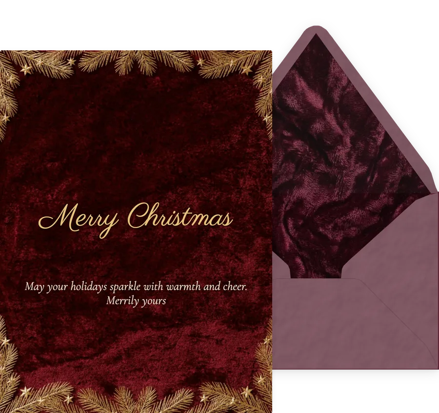 Christmas — Red Velvet Gold invitation