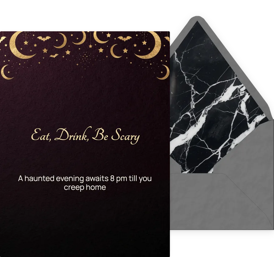Halloween — Plum Celestial invitation