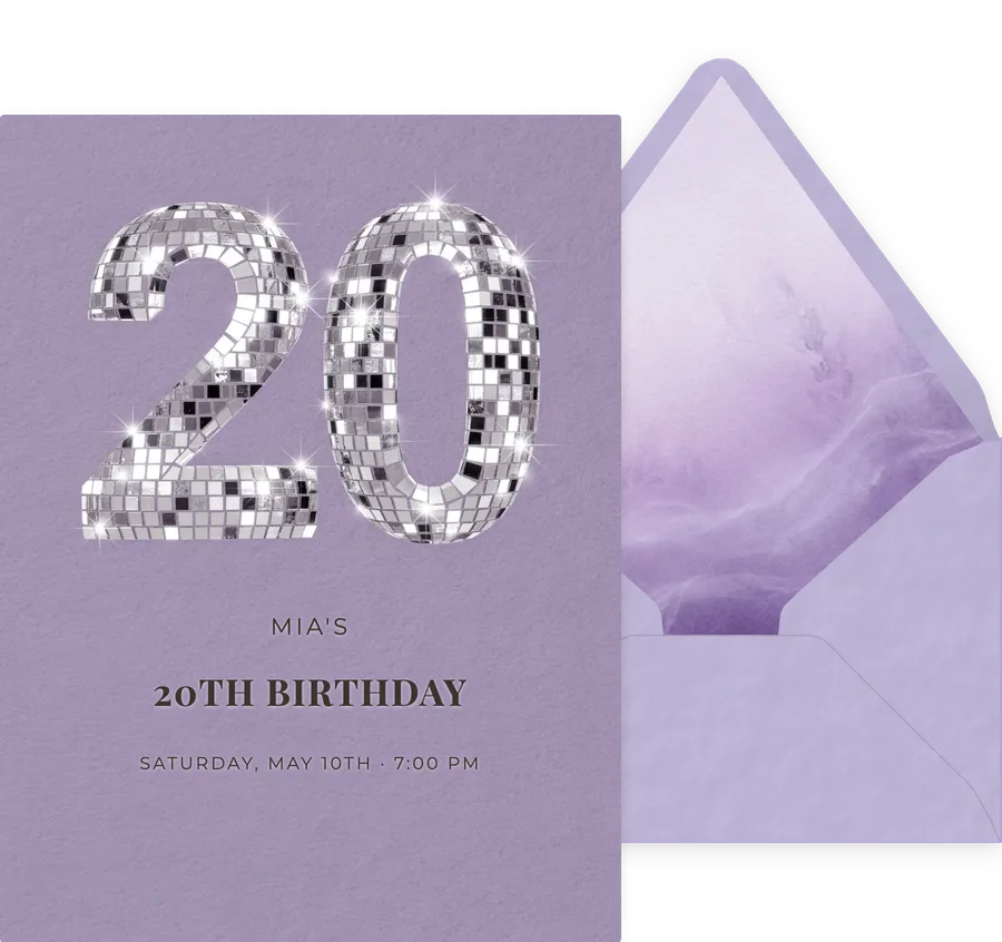 20th — Disco invitation