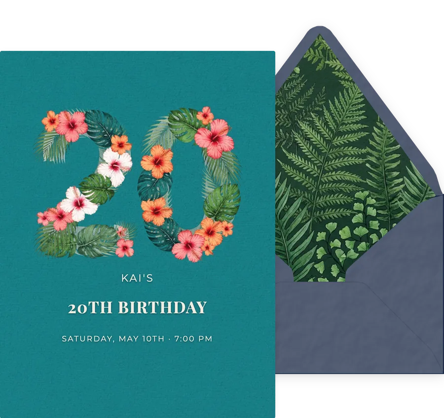 20th — Tropical invitation