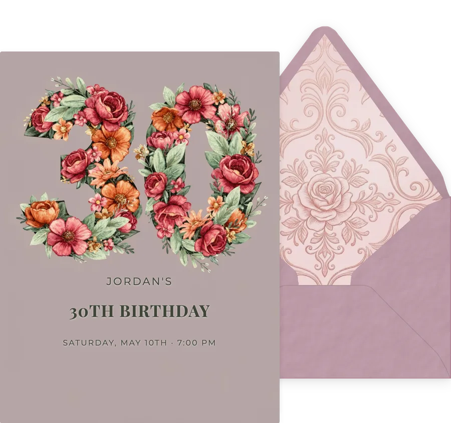 30th — Botanical invitation