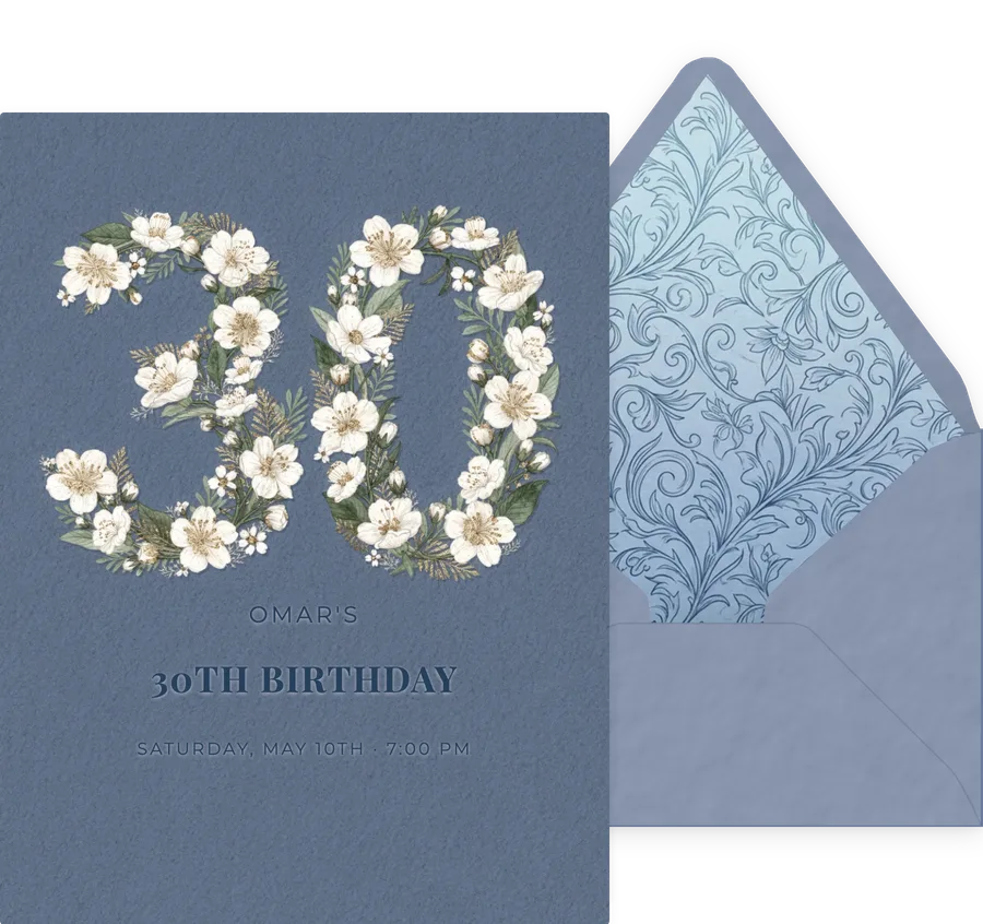 30th — Wildflower invitation