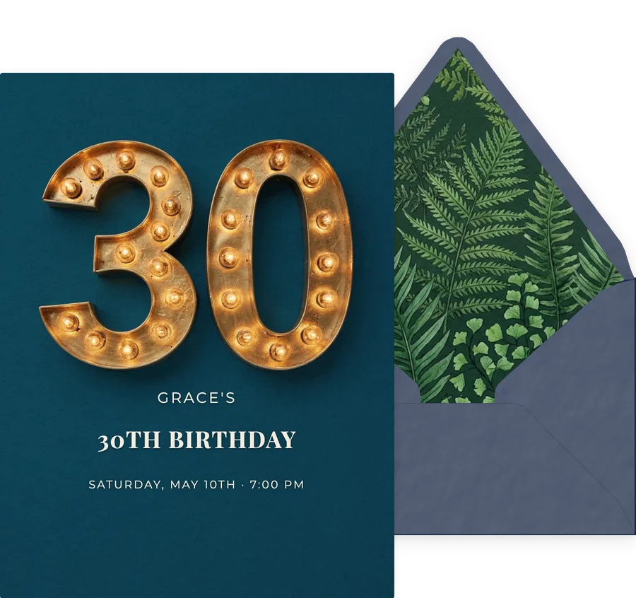 30th — Marquee invitation