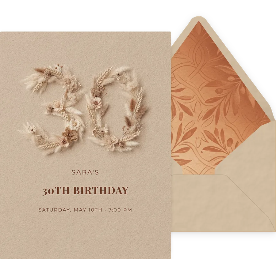 30th — Pampas invitation