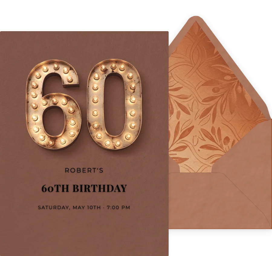 60th — Marquee invitation
