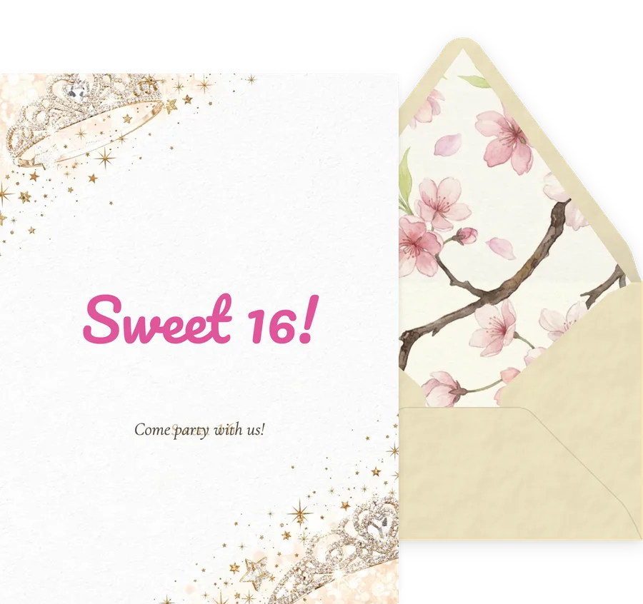Sweet 16 invitation
