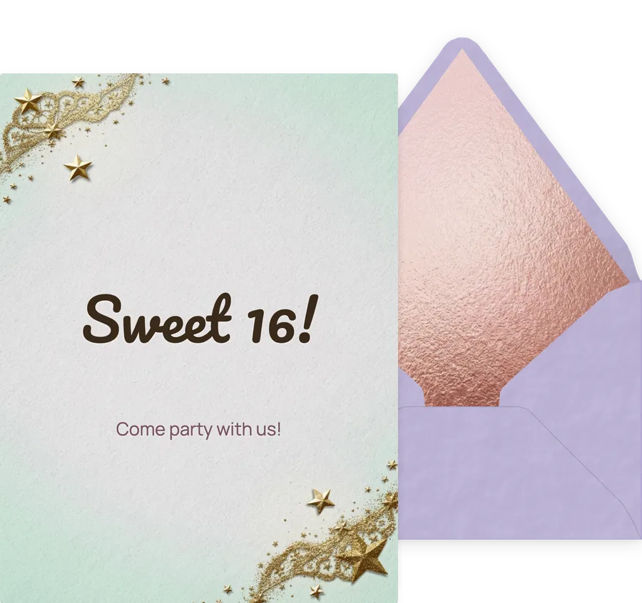 Sweet 16 invitation