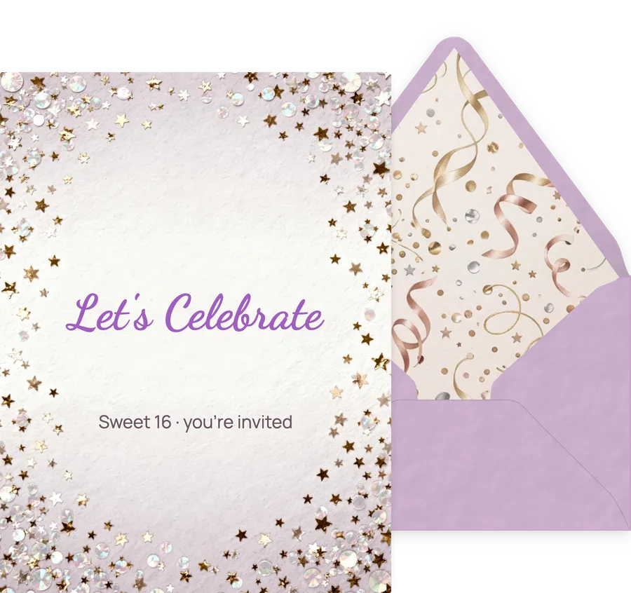 Sweet 16 invitation