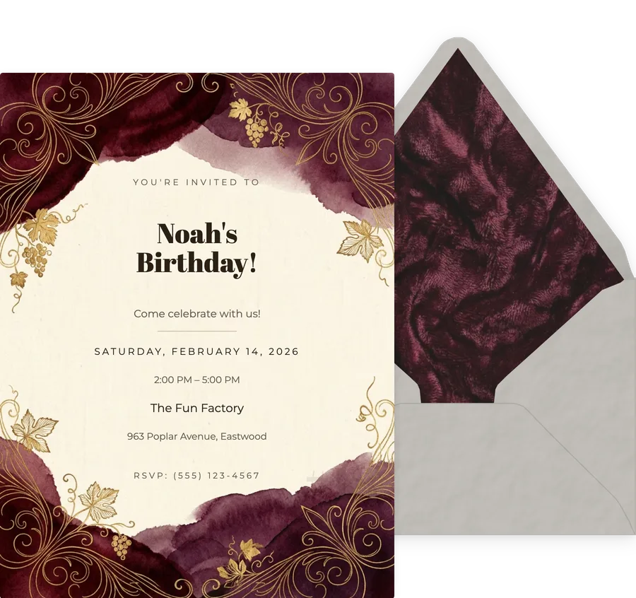 Velvet Rich invitation