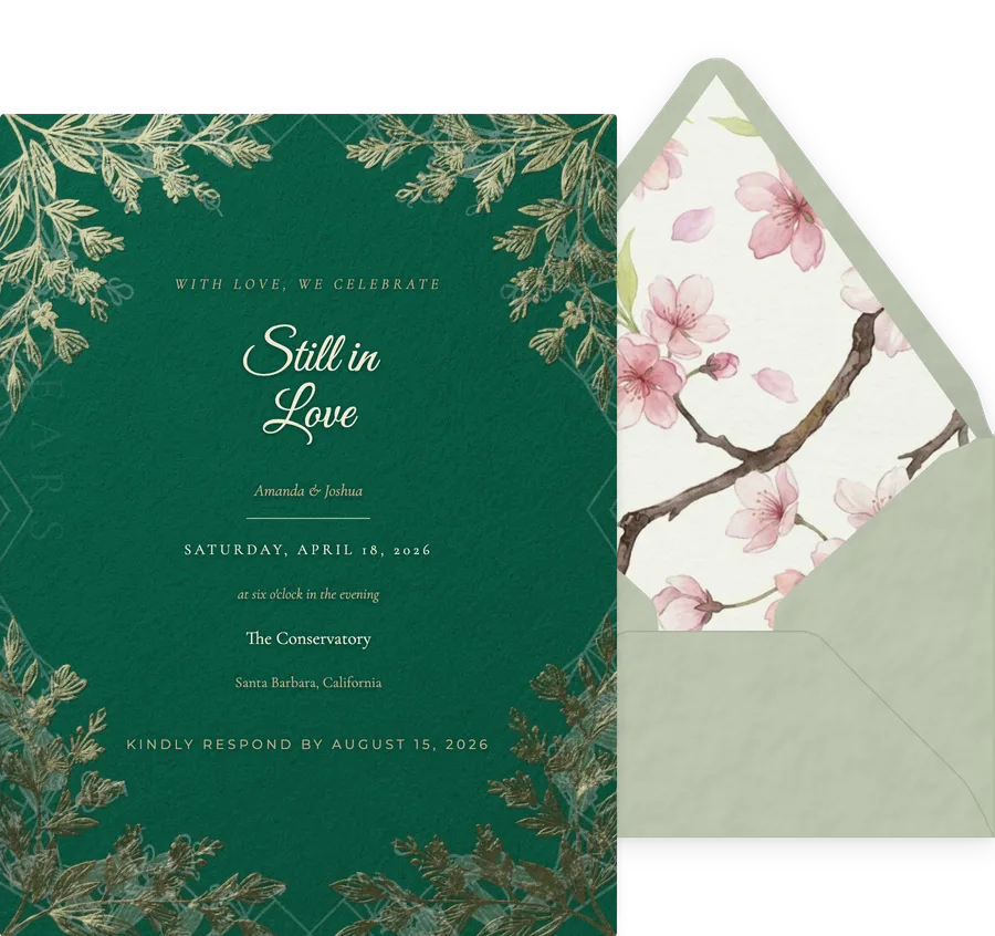 Emerald Botanical invitation
