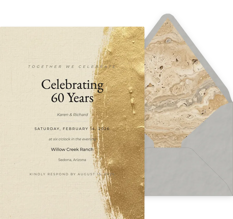 Gold Edge invitation