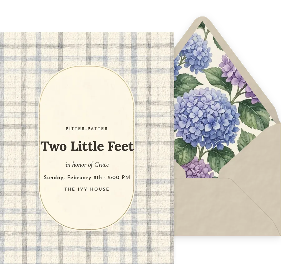 Powder Tartan invitation