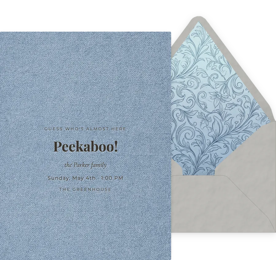 Blue Chambray invitation