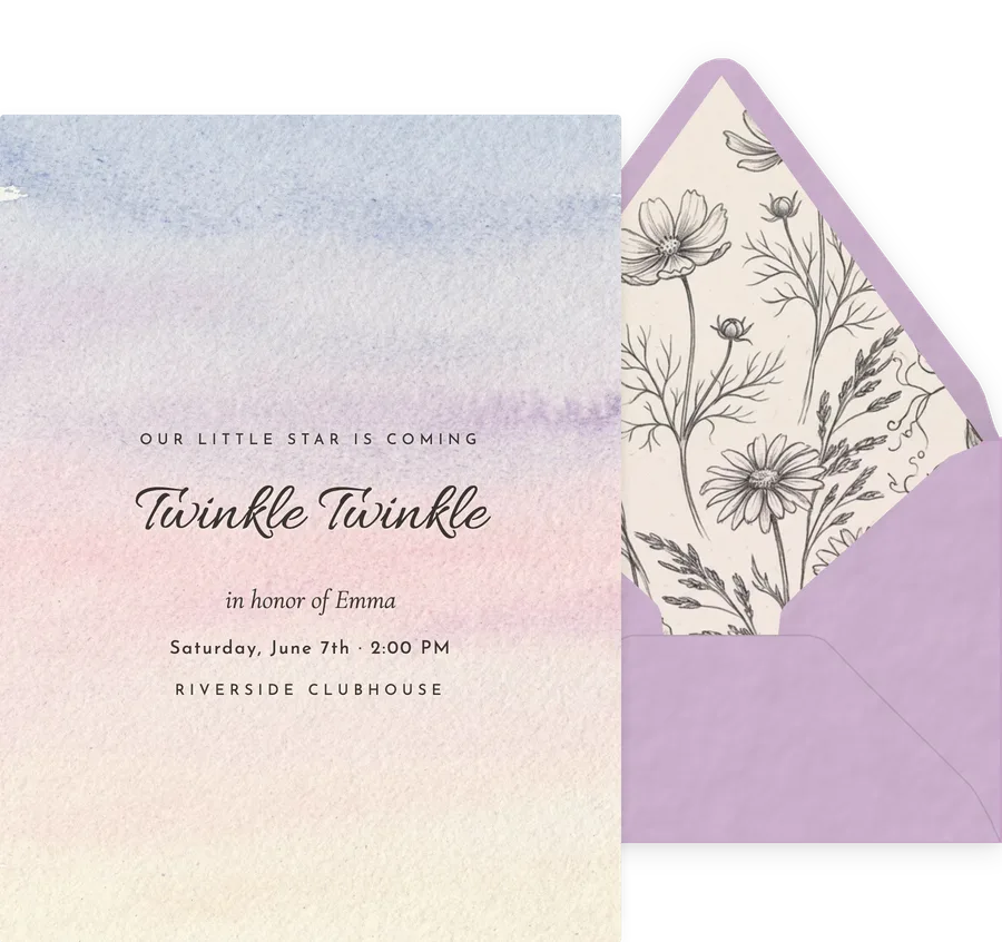 Pastel Ombre invitation