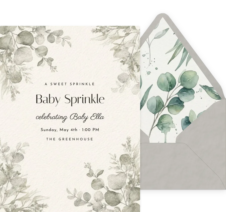 Eucalyptus Corners invitation