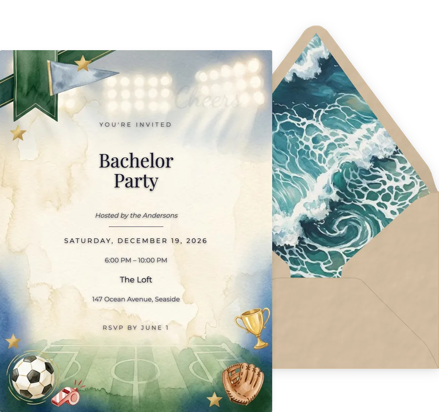Sports Night invitation