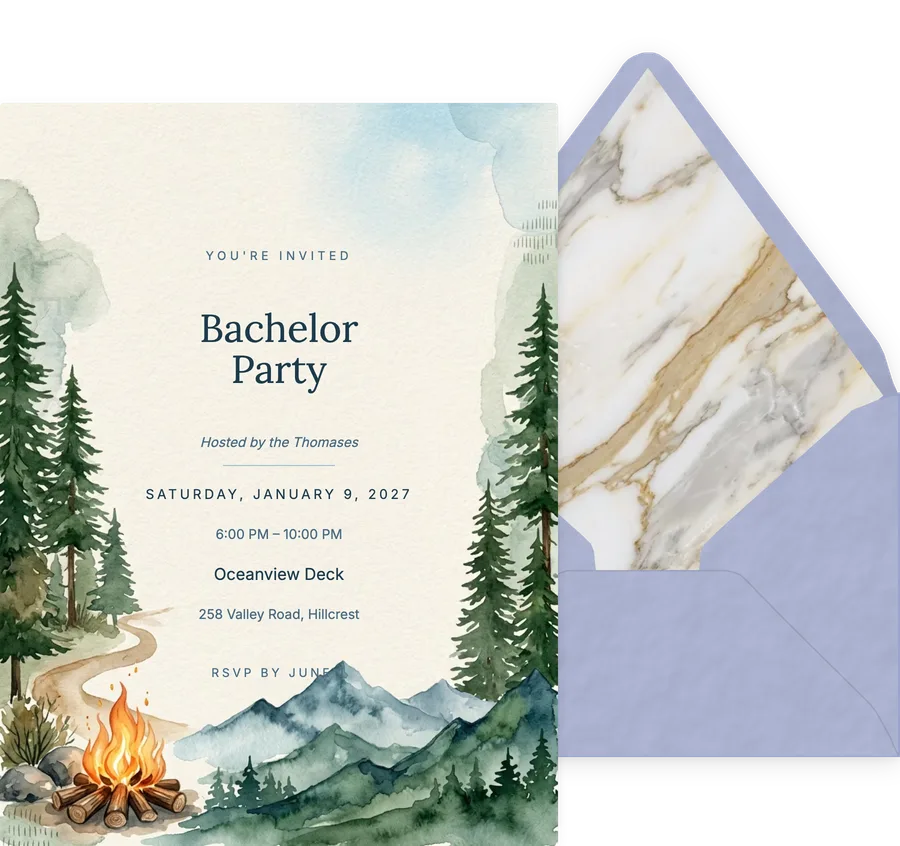 Outdoor Adventure invitation