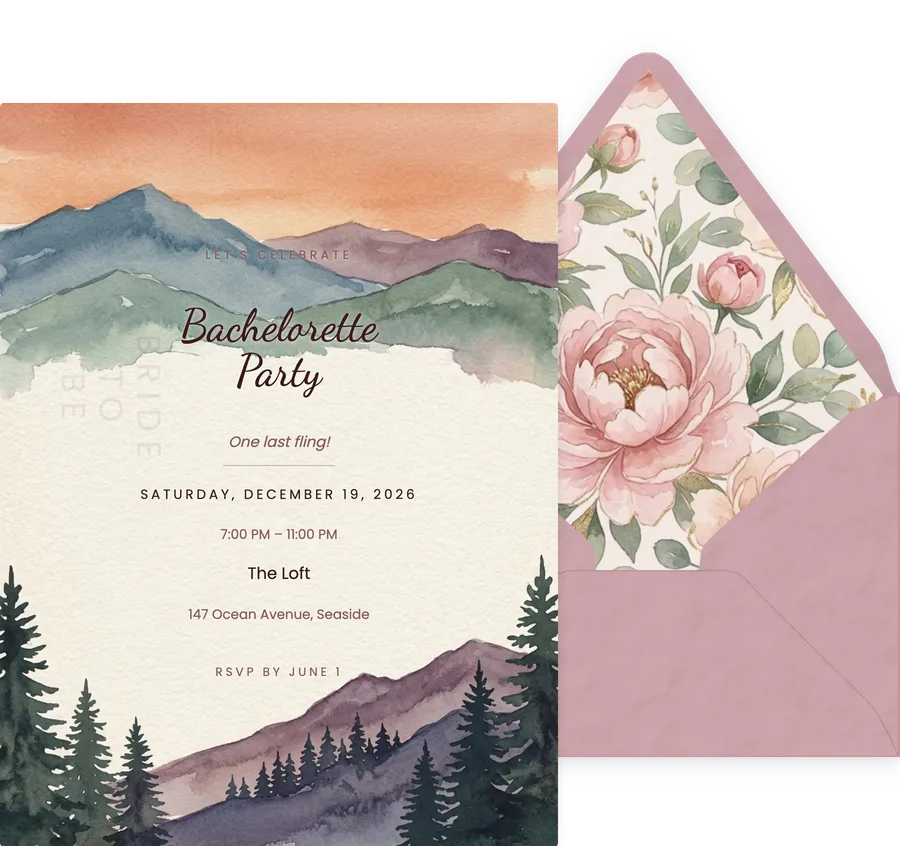 Mountain Retreat invitation