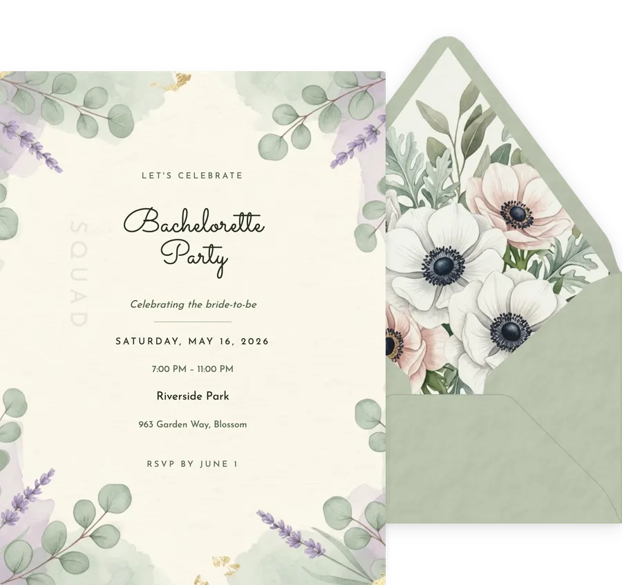 Spa Retreat invitation