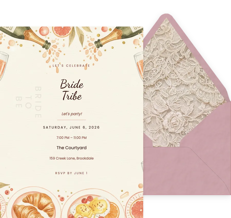 Brunch & Bubbly invitation