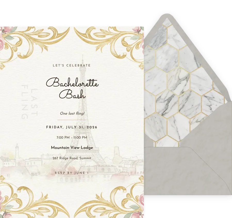 Parisian Chic invitation