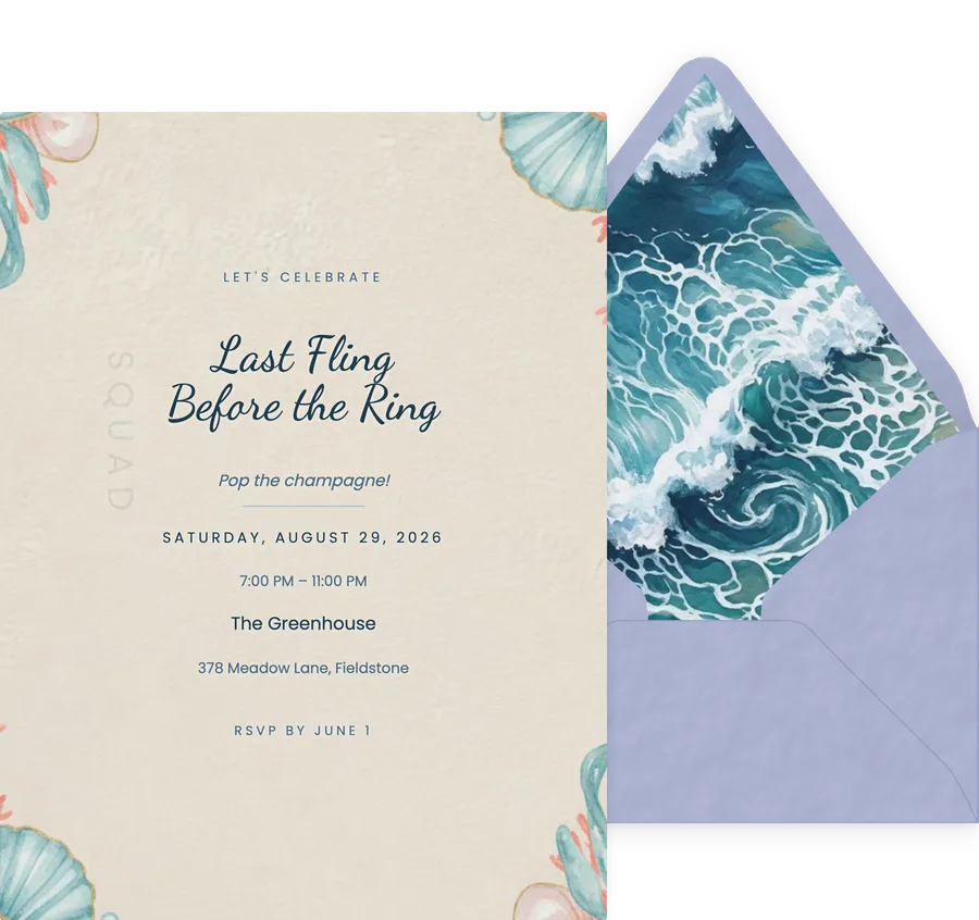Coastal Shell invitation