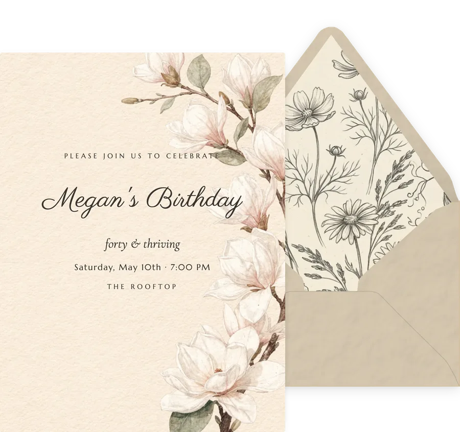 Magnolia invitation