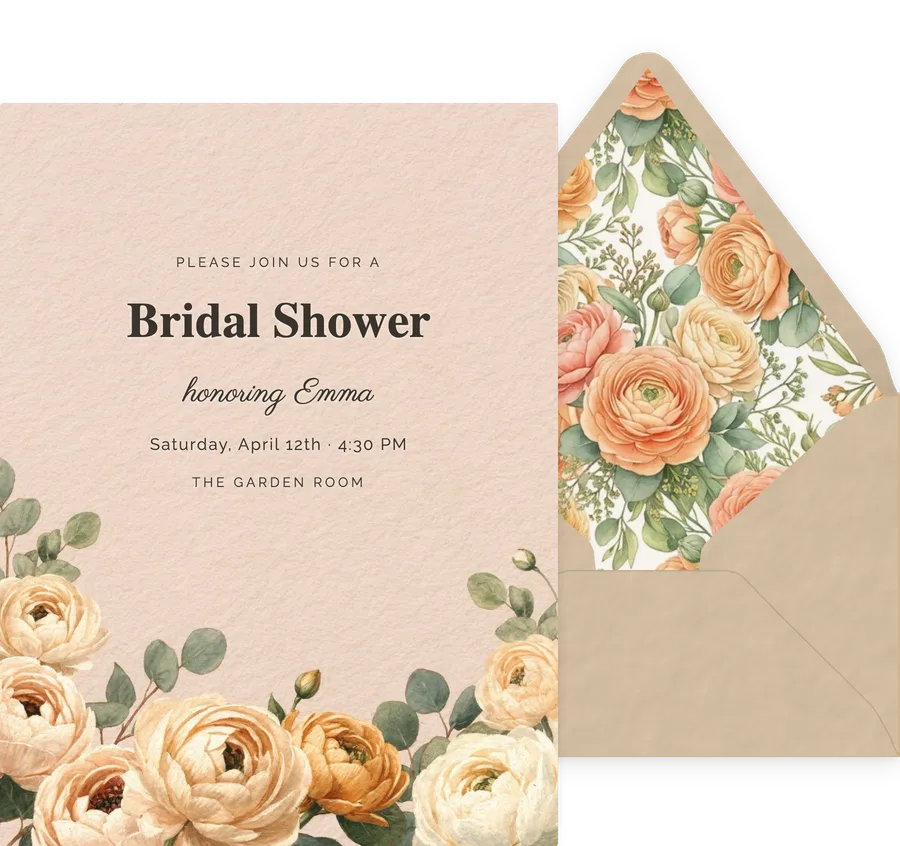 Ranunculus Cluster invitation