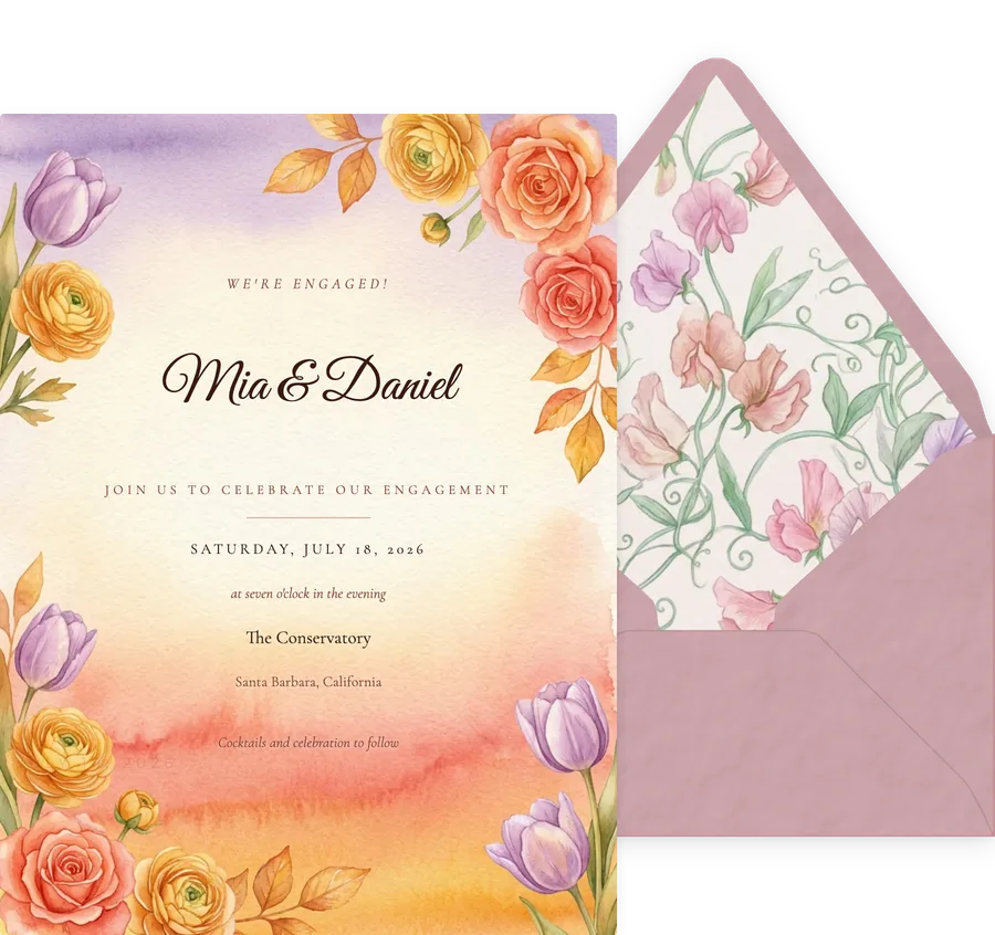 Sunset Glow invitation