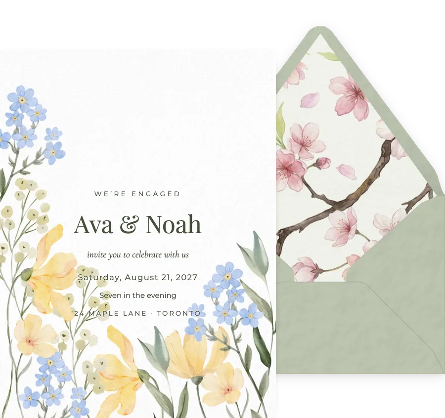 Forget-Me-Not invitation