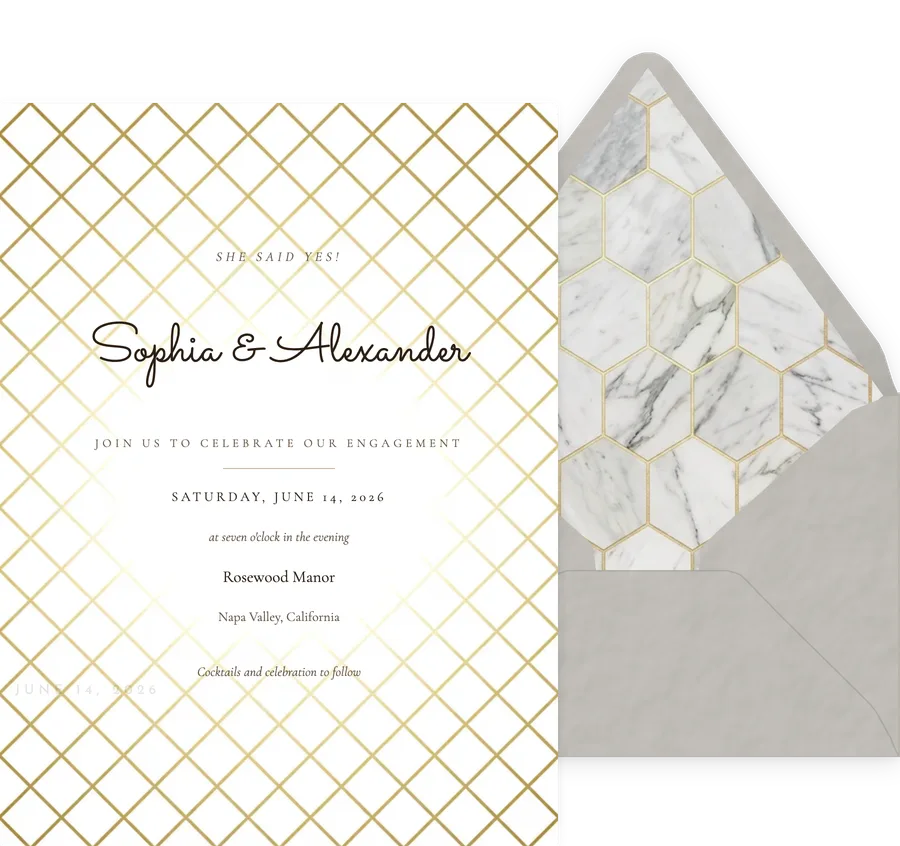 Diamond Pattern invitation
