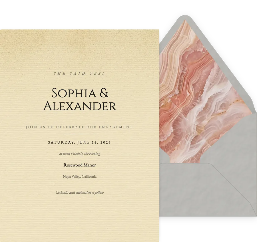 Champagne Mist invitation