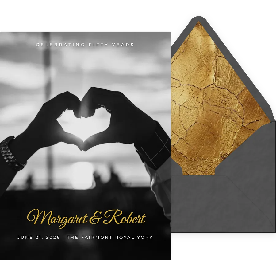 Golden Script invitation
