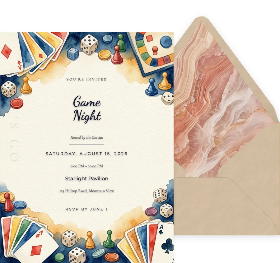 Game Night invitation