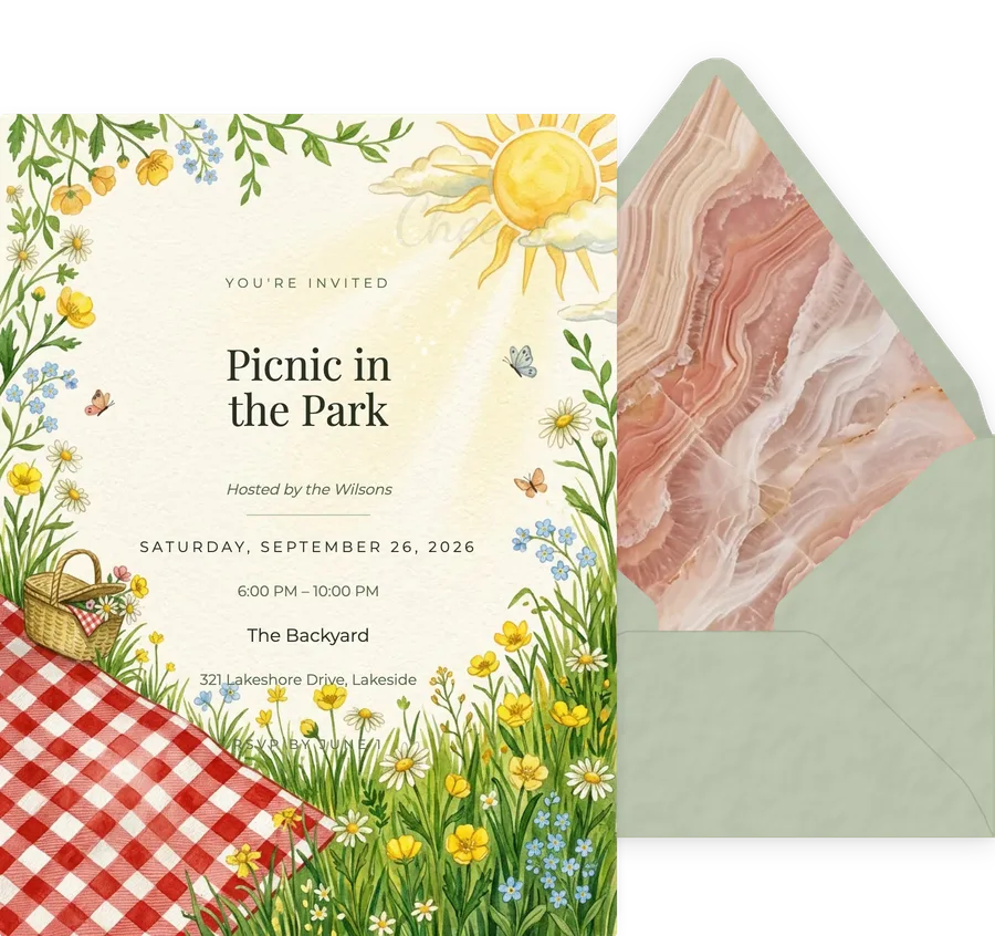 Picnic in the Park invitation