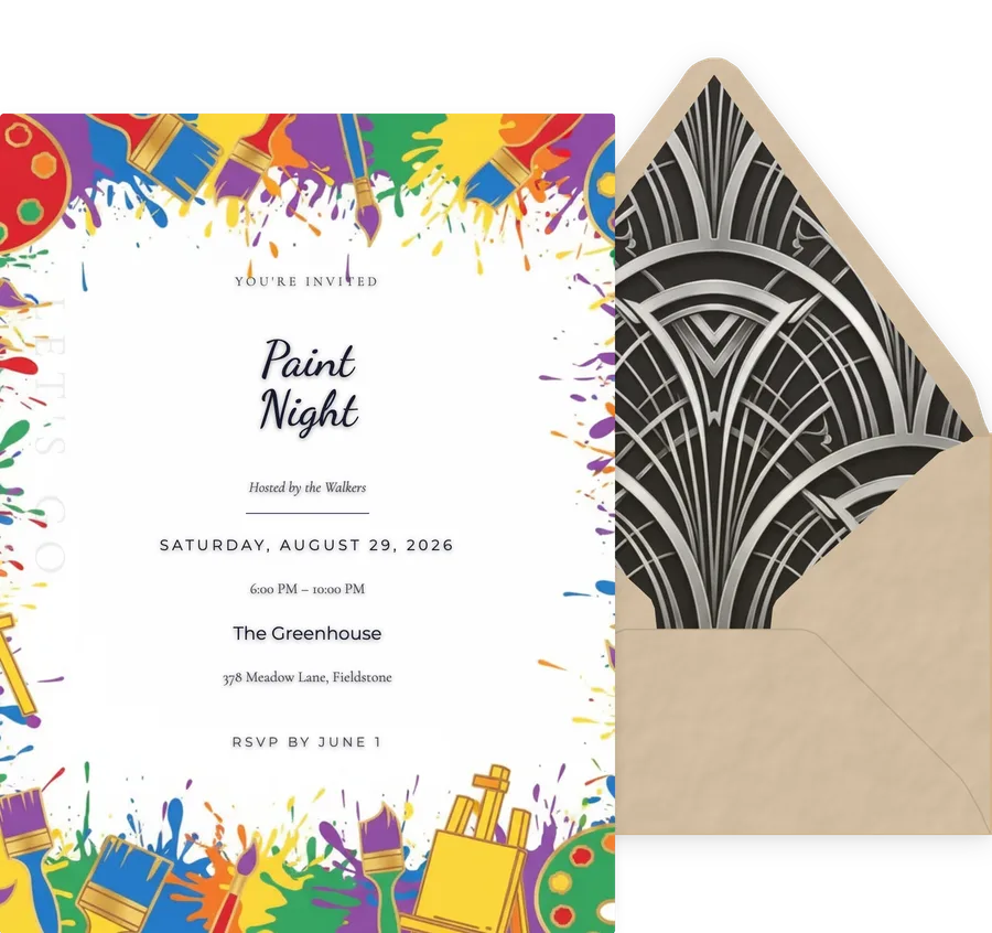 Paint Night invitation