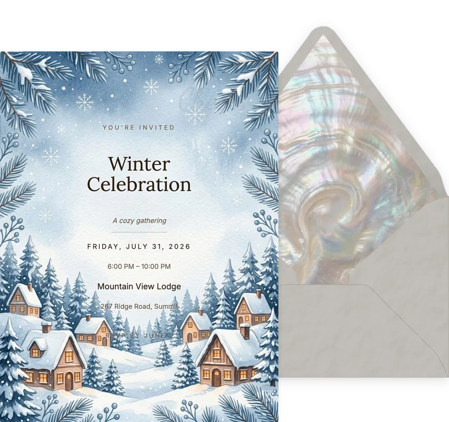 Winter Village invitation