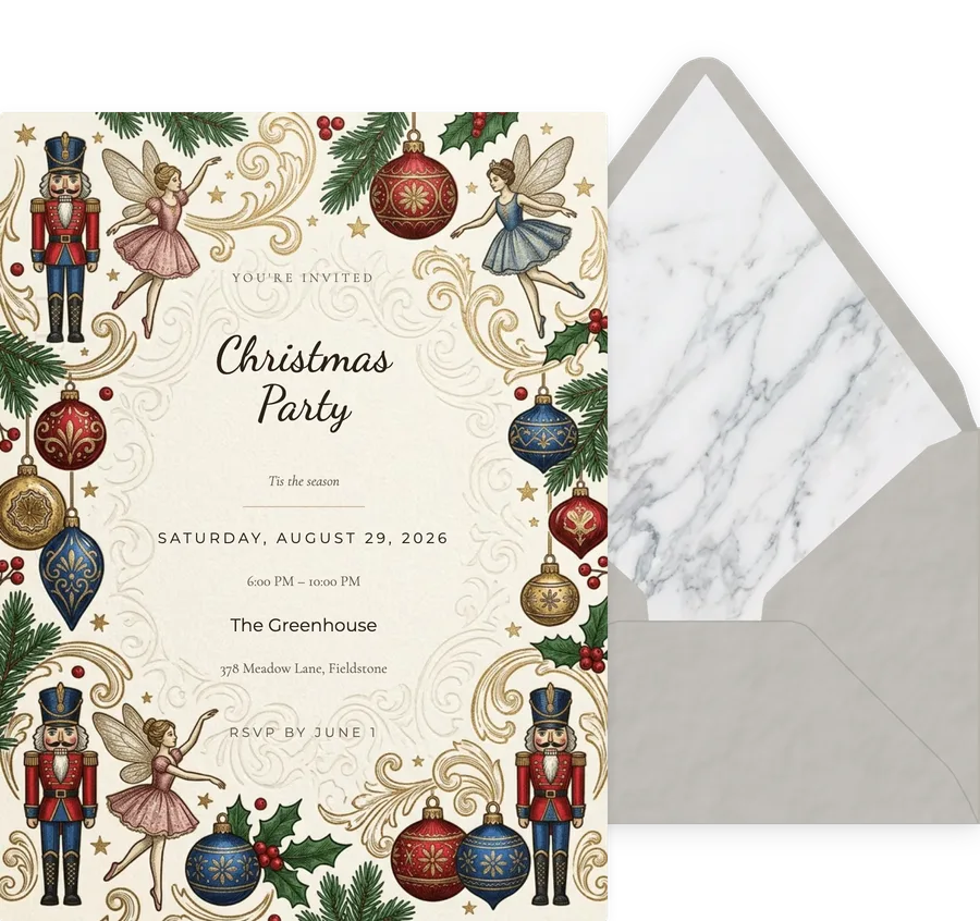 Nutcracker Suite invitation