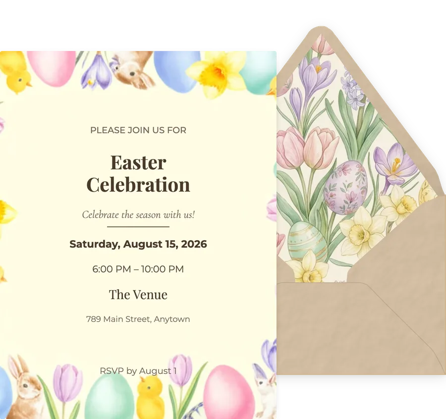 Easter Pastels Holiday invitation