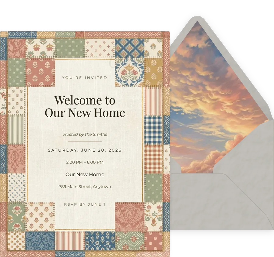 Patchwork Quilt invitation
