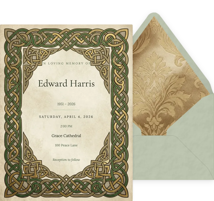 Celtic Knotwork invitation