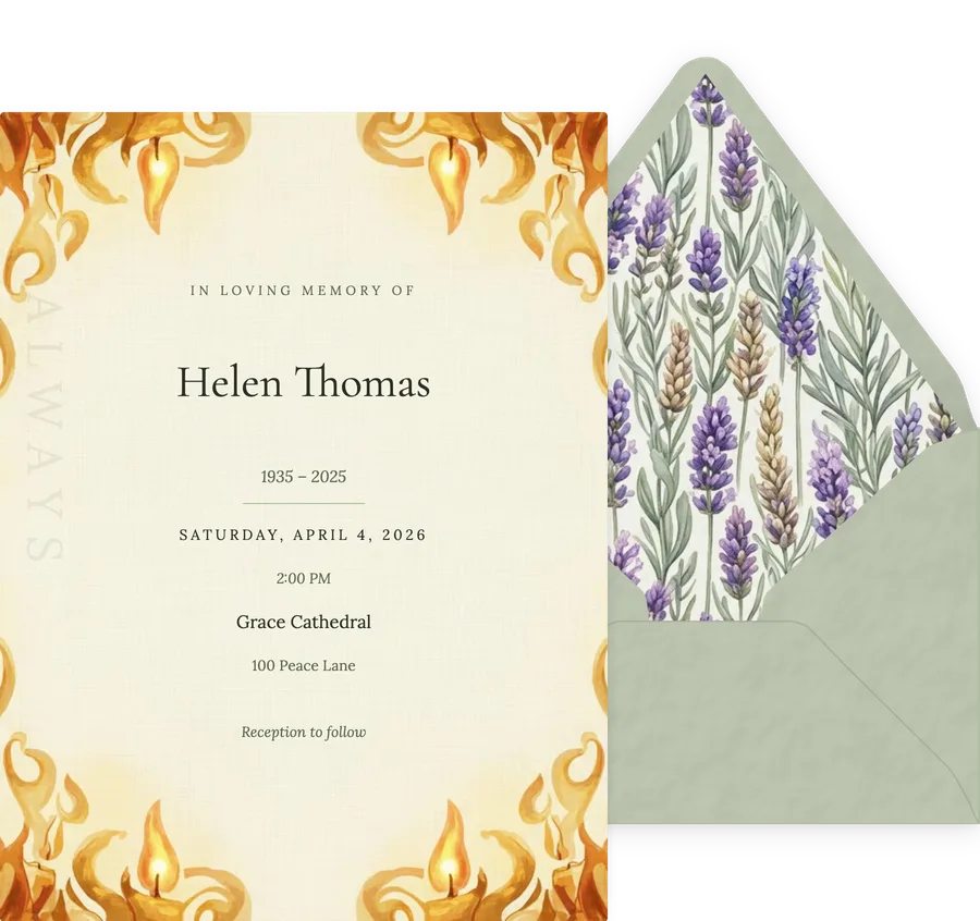 Candle Light invitation