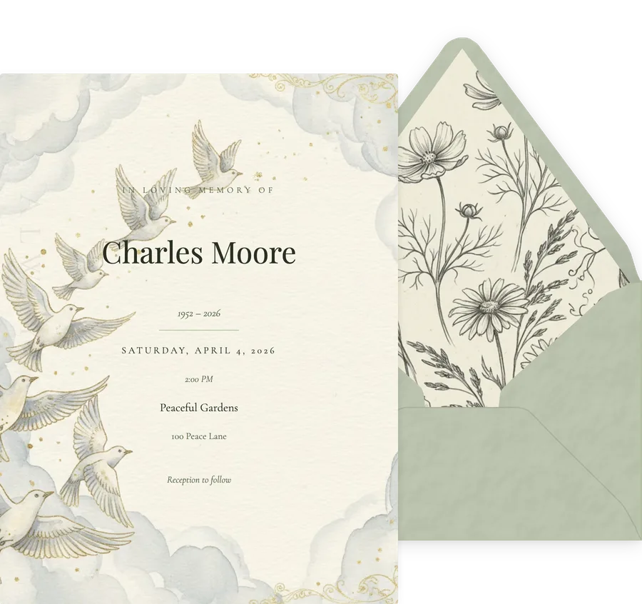 Birds in Flight invitation