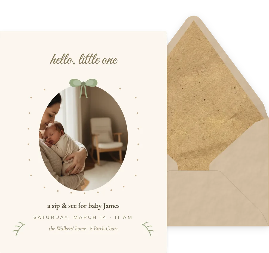 Hello Little One invitation