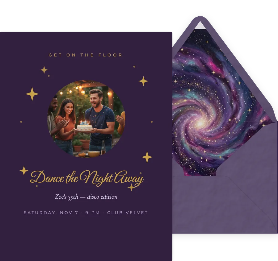 Disco Nights invitation