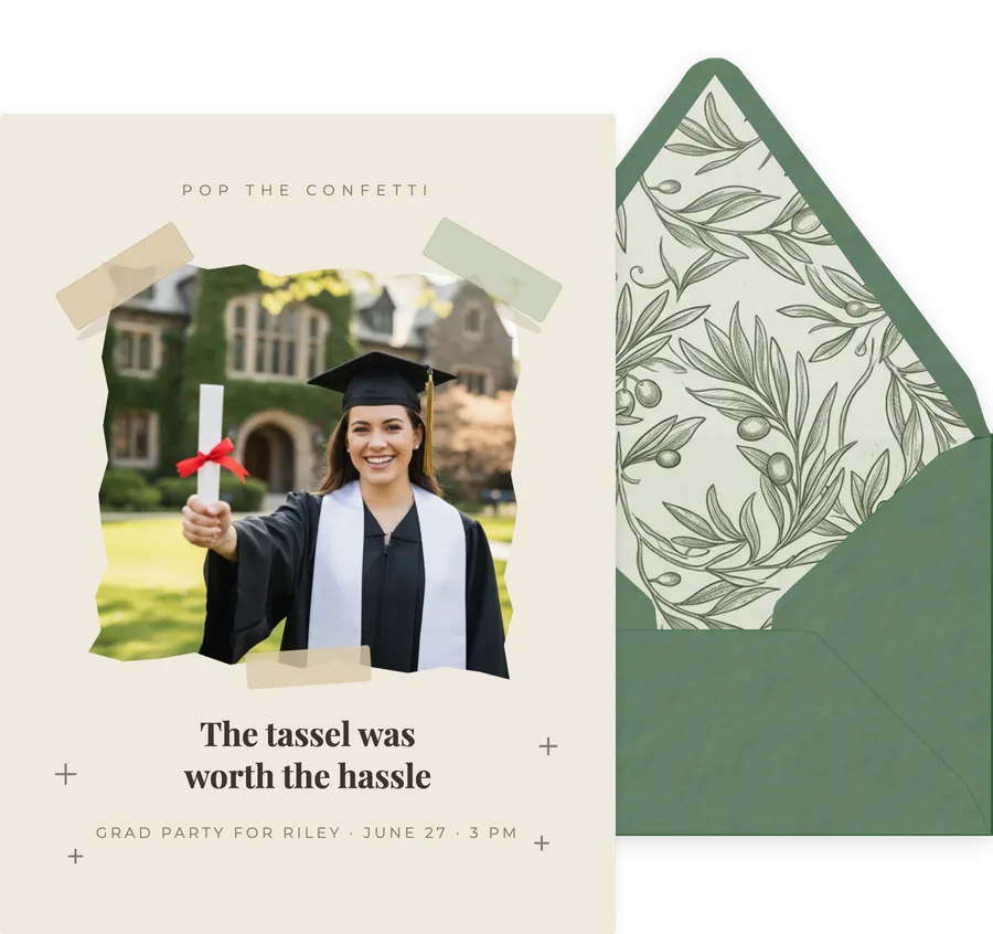 Cap Toss invitation