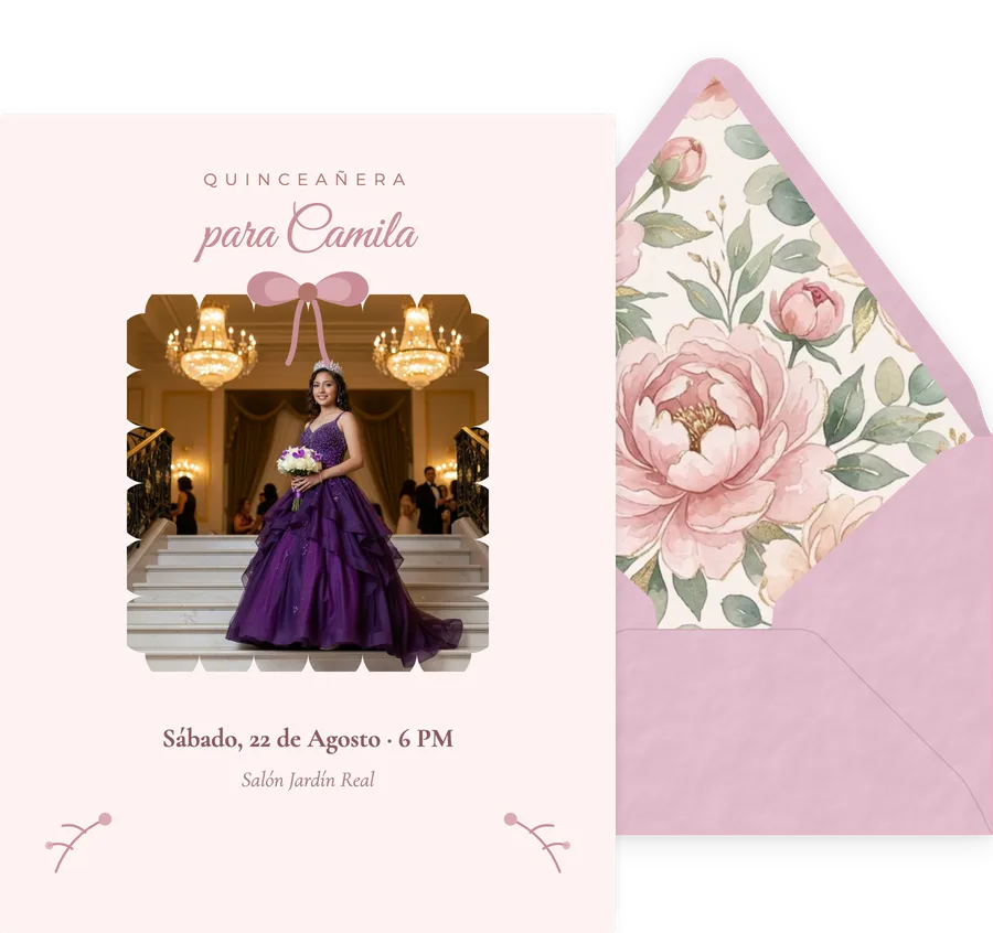 Corona de Flores invitation