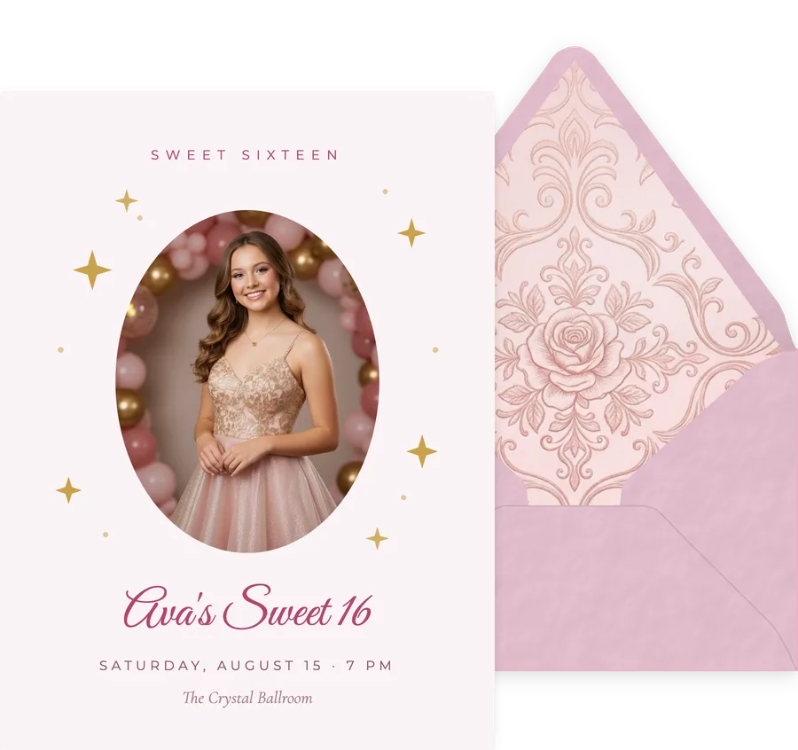 Sweet Spotlight invitation