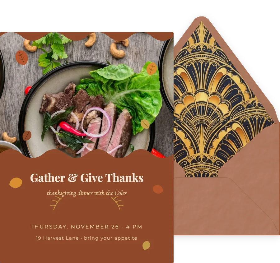 Gather & Give Thanks invitation