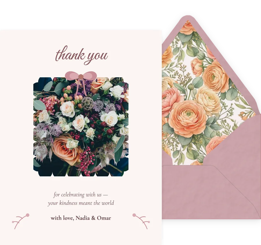 With Gratitude invitation